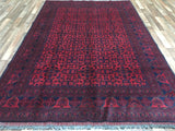 Afghan Rug Hand Knotted Oriental Rug Khal Mohammadi Afghan Area Rug 6'6x9'7