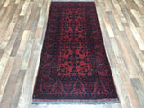 Afghan Rug Hand Knotted Oriental Rug Khal Mohammadi Afghan Rug 2'9X6'4