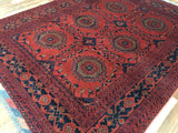 Afghan Rug Hand Knotted Oriental Rug Khal Mohammadi Afghan Rug 5'7X7'