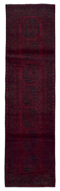 Afghan Rug Hand Knotted Oriental Rug Khal Mohammadi Afghan Runner Rug 2'7X9'2