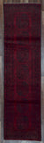 Afghan Rug Hand Knotted Oriental Rug Khal Mohammadi Afghan Runner Rug 2'7X9'2