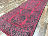 Afghan Rug Hand Knotted Oriental Rug Khal Mohammadi Afghan Runner Rug 2'7X9'2