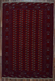 Afghan Rug Hand Knotted Oriental Rug Turkman Bukhara Afghan Area Rug 8'X12'