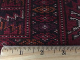 Afghan Rug Hand Knotted Oriental Rug Turkman Bukhara Afghan Area Rug 8'X12'
