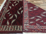 Afghan Rug Hand Knotted Oriental Rug Turkoman Oriental Area Rug 6'3X9'2