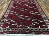 Afghan Rug Hand Knotted Oriental Rug Turkoman Oriental Area Rug 6'3X9'2