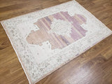 Egypt Hand Knotted Oriental Rug Fine Oushak Oriental Area Rug 3'11X5'8