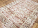 Egypt Hand Knotted Oriental Rug Fine Oushak Oriental Area Rug 6'7X8'7