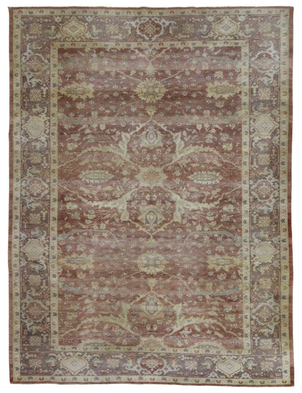 Egypt Hand Knotted Oriental Rug Fine Oushak Oriental Area Rug 6'7X8'7