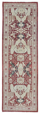 Egypt Hand Knotted Oriental Rug Fine Oushak Oriental Runner 3'7X10'8