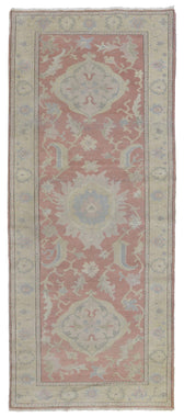 Egypt Hand Knotted Oriental Rug Fine Oushak Oriental Runner 4'1X10'3