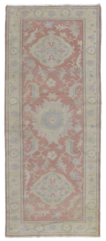 Egypt Hand Knotted Oriental Rug Fine Oushak Oriental Runner 4'1X10'3