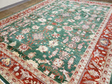 Egypt Hand Knotted Oriental Rug Fine Peshawar Area Rug 11'1X14'1