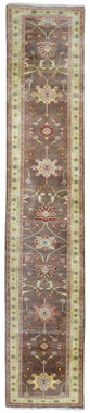 Egypt Hand Knotted Oriental Rug Fine Peshawar Long Oriental Runner 2'7x13'6