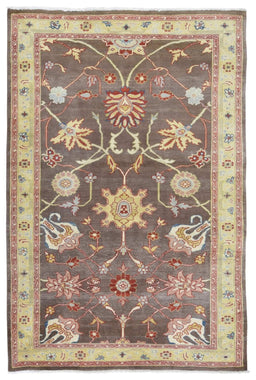 Egypt Hand Knotted Oriental Rug Fine Peshawar Oriental Area Rug 4'1 x 6'1