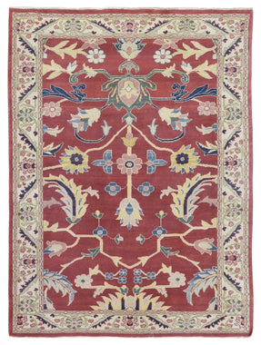 Egypt Hand Knotted Oriental Rug Fine Peshawar Oriental Area Rug 4'4X5'11