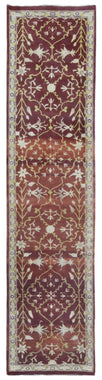 Egypt Hand Knotted Oriental Rug Fine Peshawar Oriental Runner 2'6X10'8