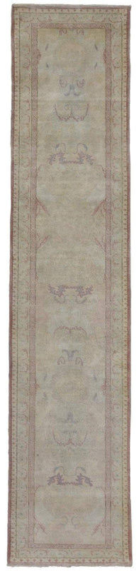 Egypt Hand Knotted Oriental Rug Fine Peshawar Oriental Runner 2'7X11'6