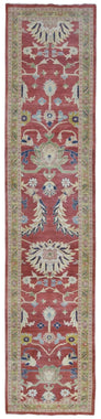 Egypt Hand Knotted Oriental Rug Fine Peshawar Oriental Runner 3'5x15'6