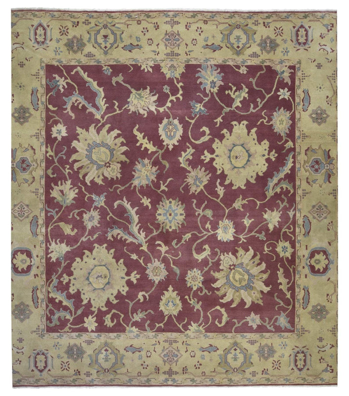 Egypt Hand Knotted Oriental Rug Fine Peshawar Square Oriental Rug 10'1X10'2