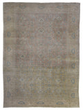 Egypt Hand Knotted Oriental Rug Large Antique Oushak Oriental Area Rug 10' x 13'4