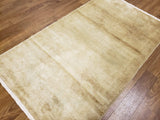 Egypt Hand Knotted Oriental Rug Modern Golden Area Rug 3'7x6'1