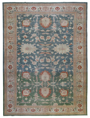 Egypt Hand Knotted Oriental Rug Oushak Oriental Area Rug 10'2X13'7