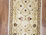 Egypt Hand Knotted Oriental Rug Oushak Oriental Area Rug 2'8X10'10