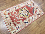 Egypt Hand Knotted Oriental Rug Oushak Oriental Area Rug 2'8x4'2
