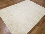 Egypt Hand Knotted Oriental Rug Oushak Oriental Area Rug 5'6X7'8