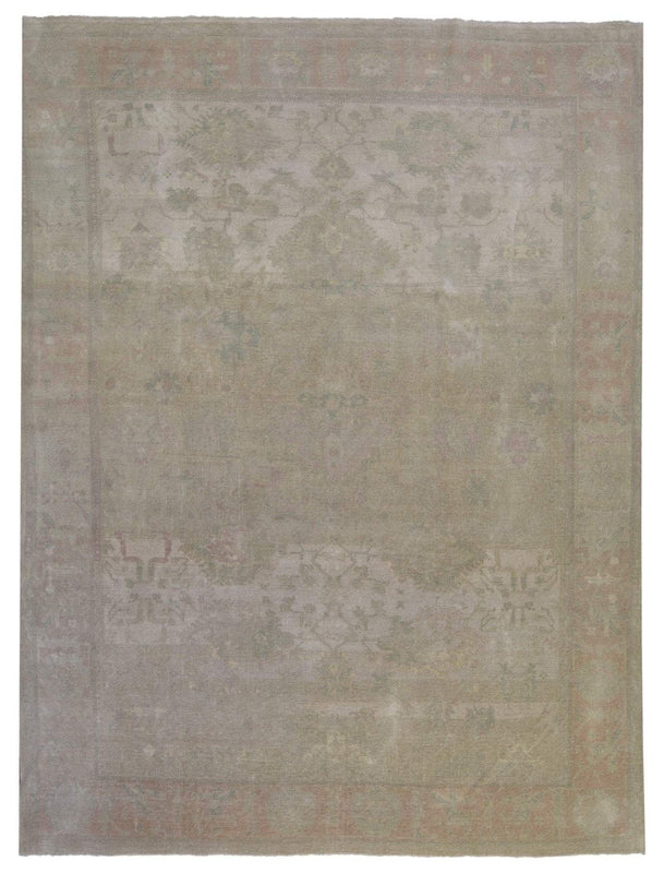 Egypt Hand Knotted Oriental Rug Oushak Oriental Area Rug 9'10X11'10