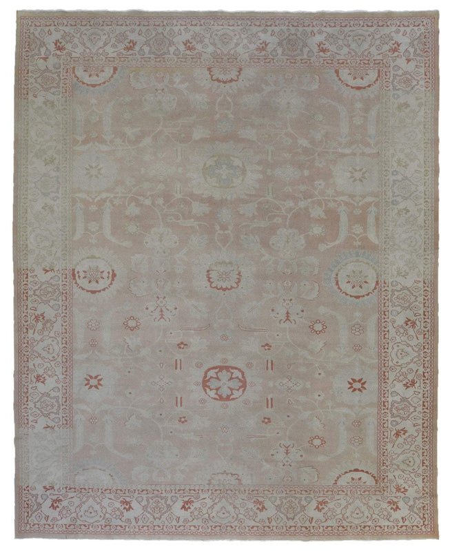 Egypt Hand Knotted Oriental Rug Oushak Oriental Area Rug 9'4 x 11'7
