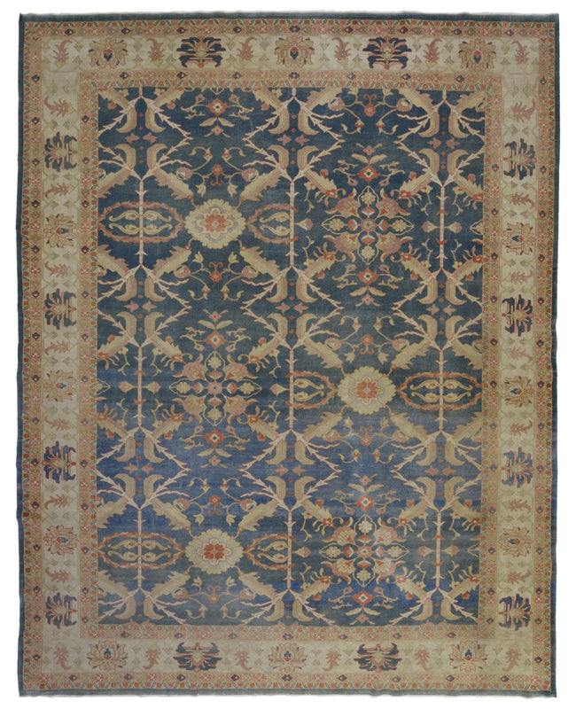 Egypt Hand Knotted Oriental Rug Oushak Oriental Area Rug 9'6X11'6