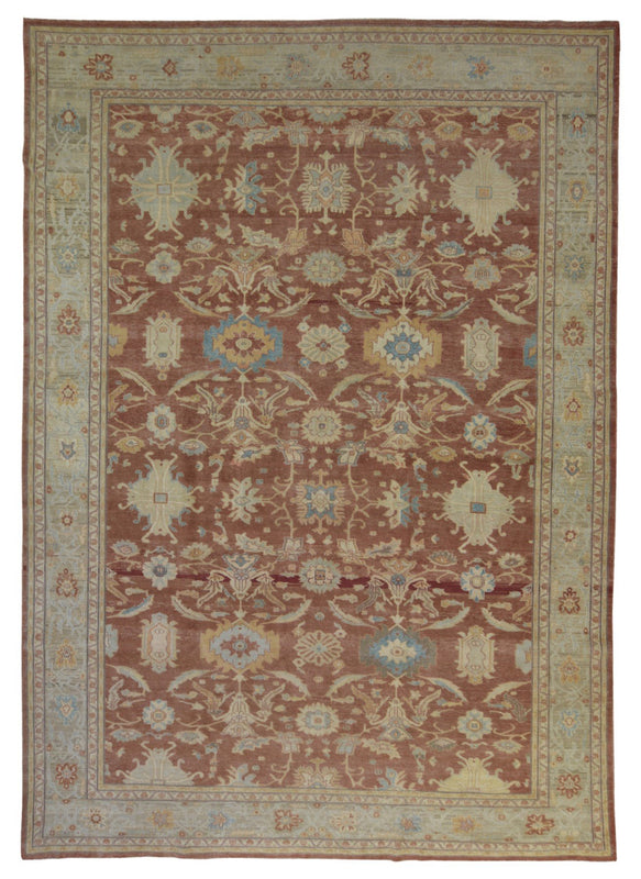 Oushak Oriental Area Rug 9'8X13'4