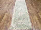 Egypt Hand Knotted Oriental Rug Oushak Oriental Runner 3'X9'3