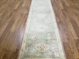 Egypt Hand Knotted Oriental Rug Oushak Oriental Runner 3'X9'3