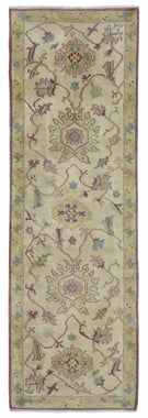 Egypt Hand Knotted Oriental Rug Oushak Oriental Runner 3'X9'3