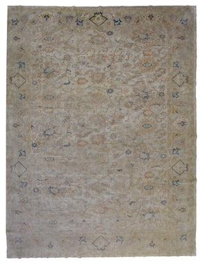 Egypt Hand Knotted Oriental Rug Semi-Antique Fine Peshawar Area Rug 11'2x13'9