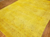 Egypt Hand Knotted Oriental Rug Semi-Antique Large Overdyed Oushak Area Rug 8'7x11'2