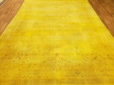Egypt Hand Knotted Oriental Rug Semi-Antique Large Overdyed Oushak Area Rug 8'7x11'2
