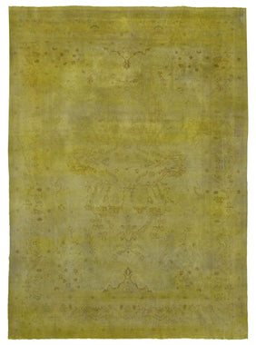 Egypt Hand Knotted Oriental Rug Semi-Antique Large Overdyed Oushak Area Rug 8'7x11'2