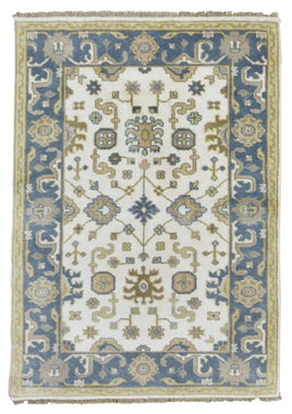 Fine Rug Collection Hand Knotted Oriental Rug Fine Oushak Oriental Rug 5'X8'