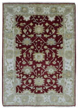 Fine Rug Collection Hand Knotted Oriental Rug Oushak Oriental Rug 5'10X8'1