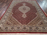 Indian Rug Hand Knotted Oriental Rug 6'2x10' Very Fine Persian Silk Tabriz Area Rug