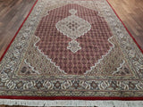 Indian Rug Hand Knotted Oriental Rug 6'2x10' Very Fine Persian Silk Tabriz Area Rug