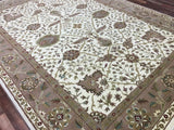 Indian Rug Hand Knotted Oriental Rug Agra Design Large Oriental Rug 9'3X12'3