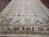 Indian Rug Hand Knotted Oriental Rug Fine Agra Design Large Oriental Rug 10'x14'1