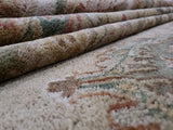 Indian Rug Hand Knotted Oriental Rug Fine Agra Design Large Oriental Rug 10'x14'1