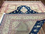 Indian Rug Hand Knotted Oriental Rug Fine Agra Gharaseh Oriental Rug 9'1 x 12