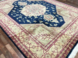 Indian Rug Hand Knotted Oriental Rug Fine Agra Gharaseh Oriental Rug 9'1 x 12